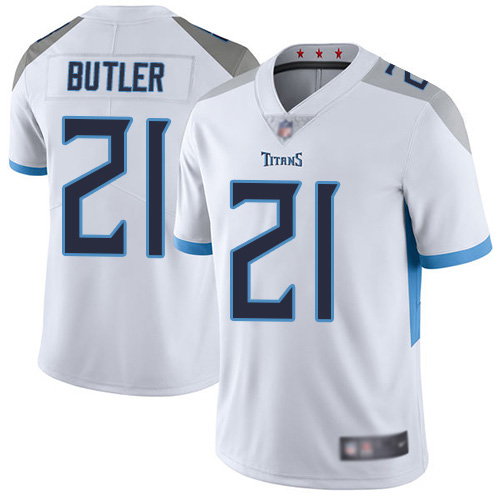 Tennessee Titans Limited White Men Malcolm Butler Road Jersey NFL Football 21 Vapor Untouchable